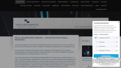 Wanzenberg Metallbau GmbH Webseite