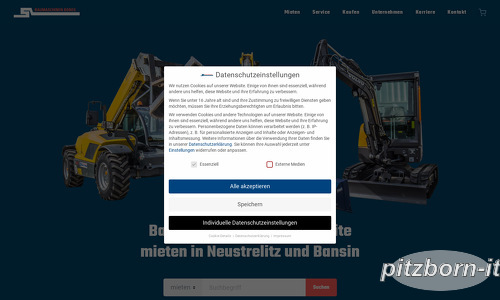 Baumaschinen Boneß GmbH Webseite