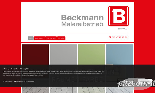 Malereibetrieb Beckmann Webseite