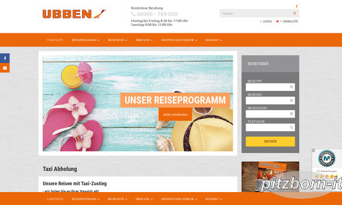 UBBEN-Reisen GmbH Webseite